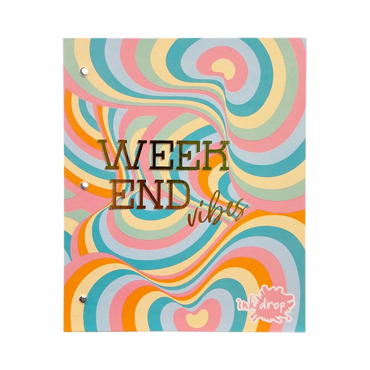 Carpeta Con Cordon N°3 Inkdrop 2023 Pastel Gold Art.302070